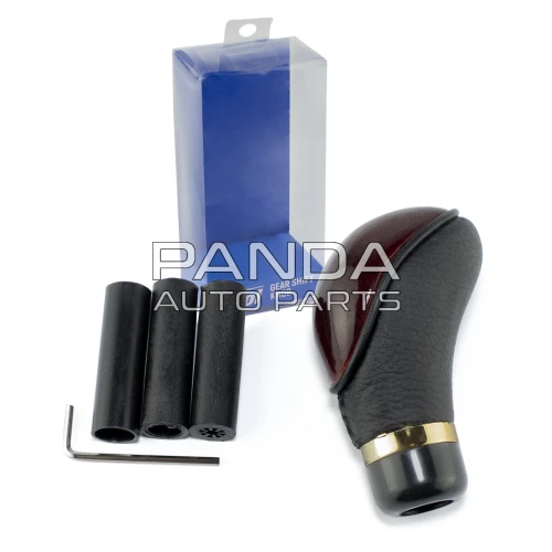 Ручка КПП универсальная декоративная дерево и кожа  VITOL F 25030 MP