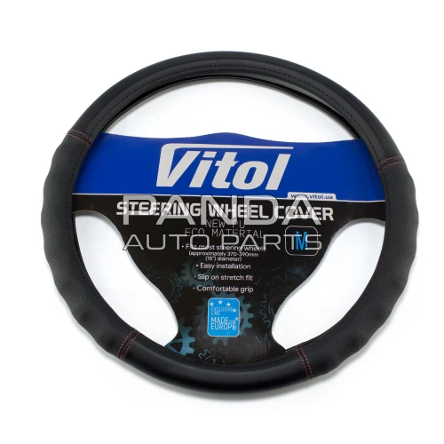 Чехол на руль M (37-39см.)  VITOL VLU-1909339 BK M