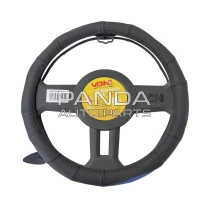 Чехол на руль M кожа с перфорацией (37-39см.) VITOL VLOD-L285 BK/BL M