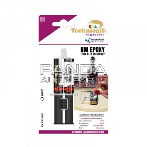 Клей эпоксидный прозрачный с дозатором 1мин  6мл. TECHNICQLL E-475