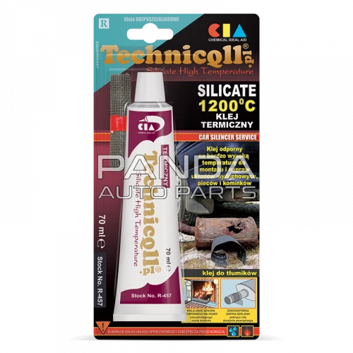 Клей силикатный термостойкий +1200°C  70мл. TECHNICQLL R-457