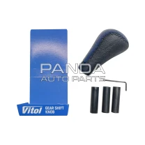 Ручка КПП универсальная декоративная черно-синяя кожа VITOL F 25238 P