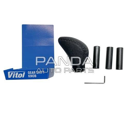 Ручка КПП универсальная декоративная черная кожа  VITOL F 250132 BK