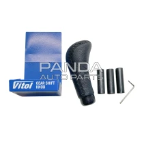 Ручка КПП универсальная декоративная черная кожа VITOL F 250119