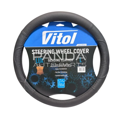 Чехол на руль L кожа с перфорацией (39-41см.)  VITOL B 316 L