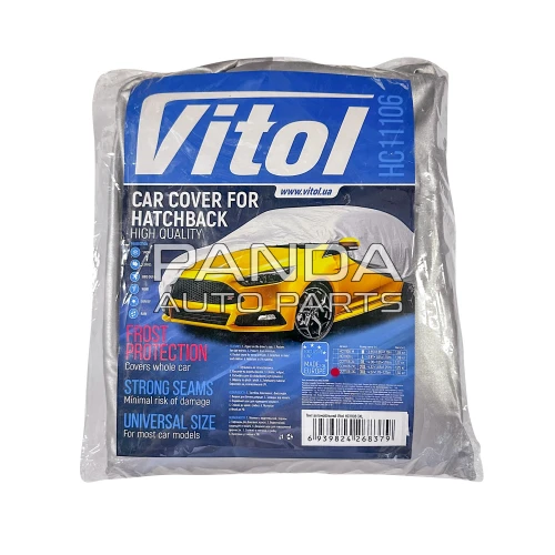 Тент автомобильный (с зеркалами и молнией) хэтчбек 457x178x125 XXXL  VITOL HC11106 3XL