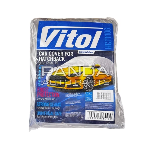 Тент автомобильный (с зеркалами и молнией) хэтчбек 482x178x125 XXXXL BYD Yuan Plus (БИД Юань Плюс) VITOL HC11106 4XL