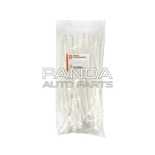 Хомут пластиковый белый многоразовый 6x300мм (100шт)  ДК DK-G7.6*300WT