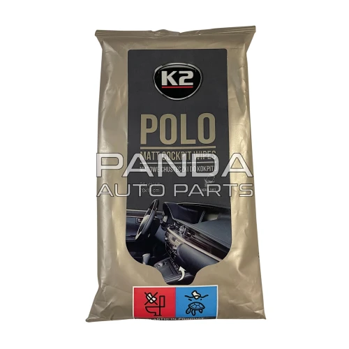 Салфетки влажные для очистки приборной панели и пластиковых деталей Polo Matt Wipes  24шт K2 K425