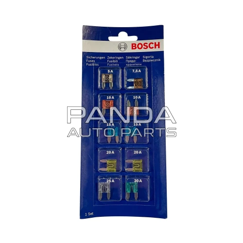 Предохранители плоские Mini 7.5А-30А 10шт  BOSCH 1987529038