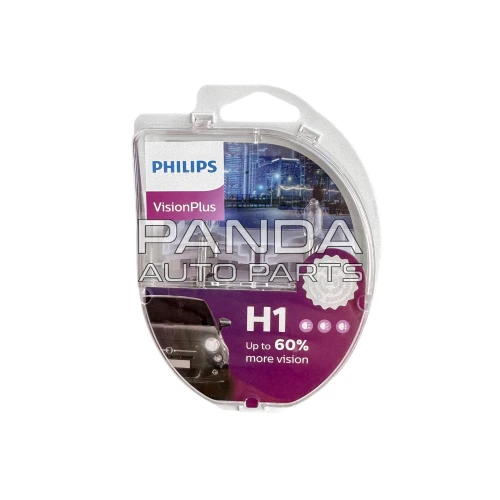 Лампа галогенная Visionplus +60% H1 12V 55W (2шт)  PHILIPS PS12258VPS2