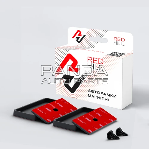 Рамка автомобильная под 1 номер магнитная комплект  RED HILL 002-0