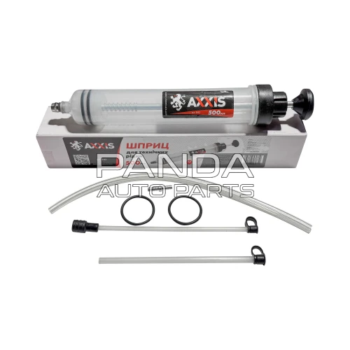 Шприц прозрачный для откачки технических жидкостей и масла  500мл. AXXIS AX-942