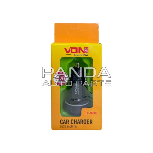 Автомобильное зарядное устройство 2USB 12/24V-5V 2.4A VOIN C-36208