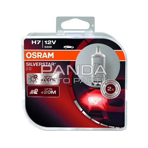 Лампа галогенная +60% Silverstar H7  OSRAM 64210SV2-HCB