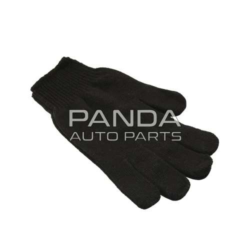 Перчатки c рисунком ПВХ черные 668