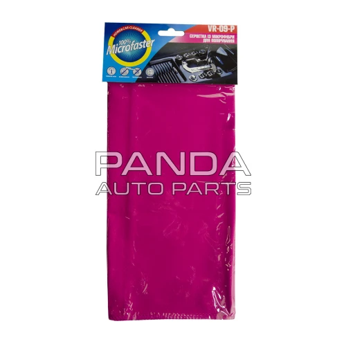 Салфетка микрофибра для полировки розовая  40x30см. VITOL VR-09-P